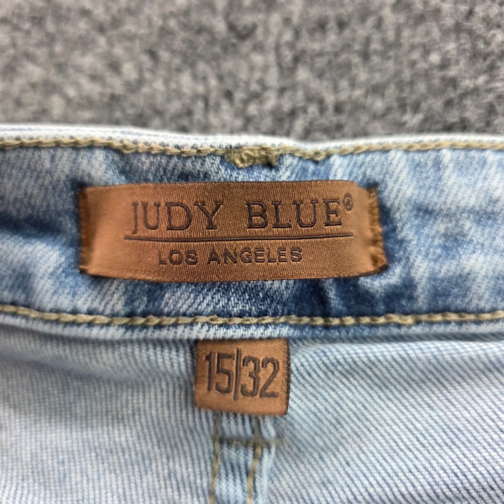 Judy Blue Retro Wide Fit Jeans Light Wash High Rise Stretch Denim 15/32 Womens - Picture 4 of 12